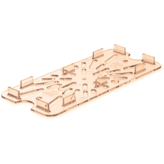 Carlisle 3087013 1/3 Size Amber High Heat Plastic StorPlus Food Pan Drain Grate