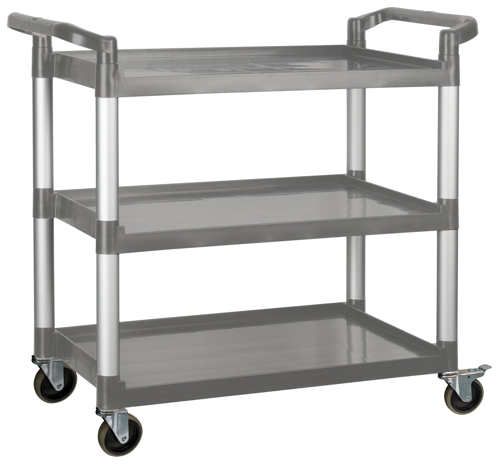 Winco UC-3019G Gray 3-Tier Plastic Utility Cart