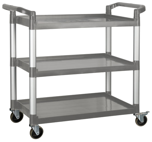 Winco UC-3019G Gray 3-Tier Plastic Utility Cart