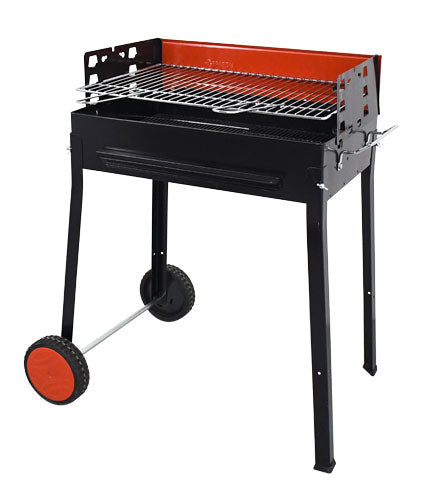 Omcan 47312 Painted Steel Charcoal BBQ Grill with 2 Wheels