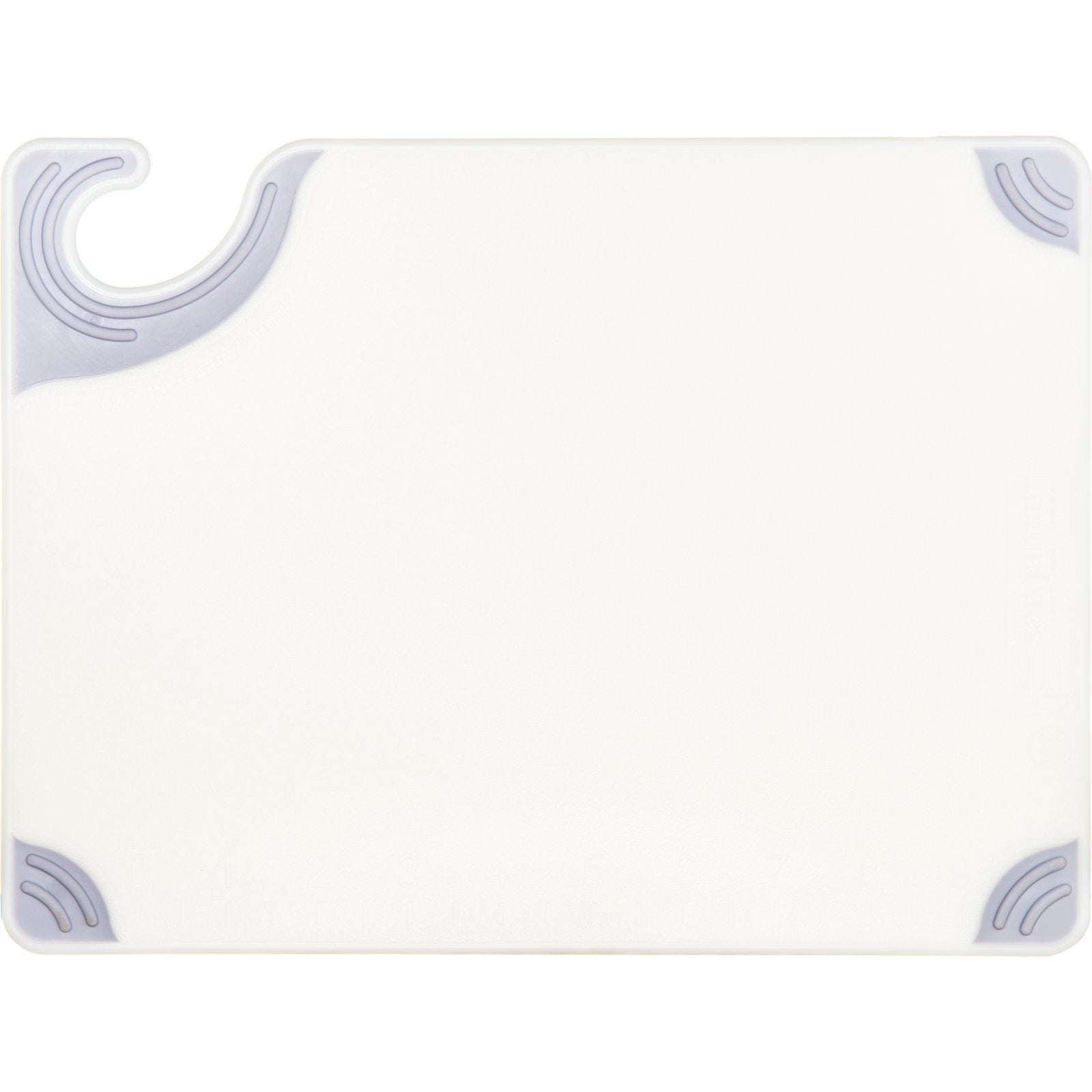 San Jamar CBG912WH 9" x 12" x 0.375" White Saf-T-Grip Cutting Board