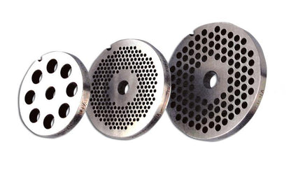 Omcan 43824 #32 Three Notches/Round Stainless Steel Machine Plate with Hub, 18mm (3/4")