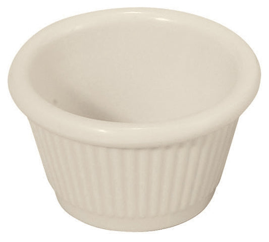 Winco RFM-1B 1-1/2 oz. Bone Fluted Ramekins