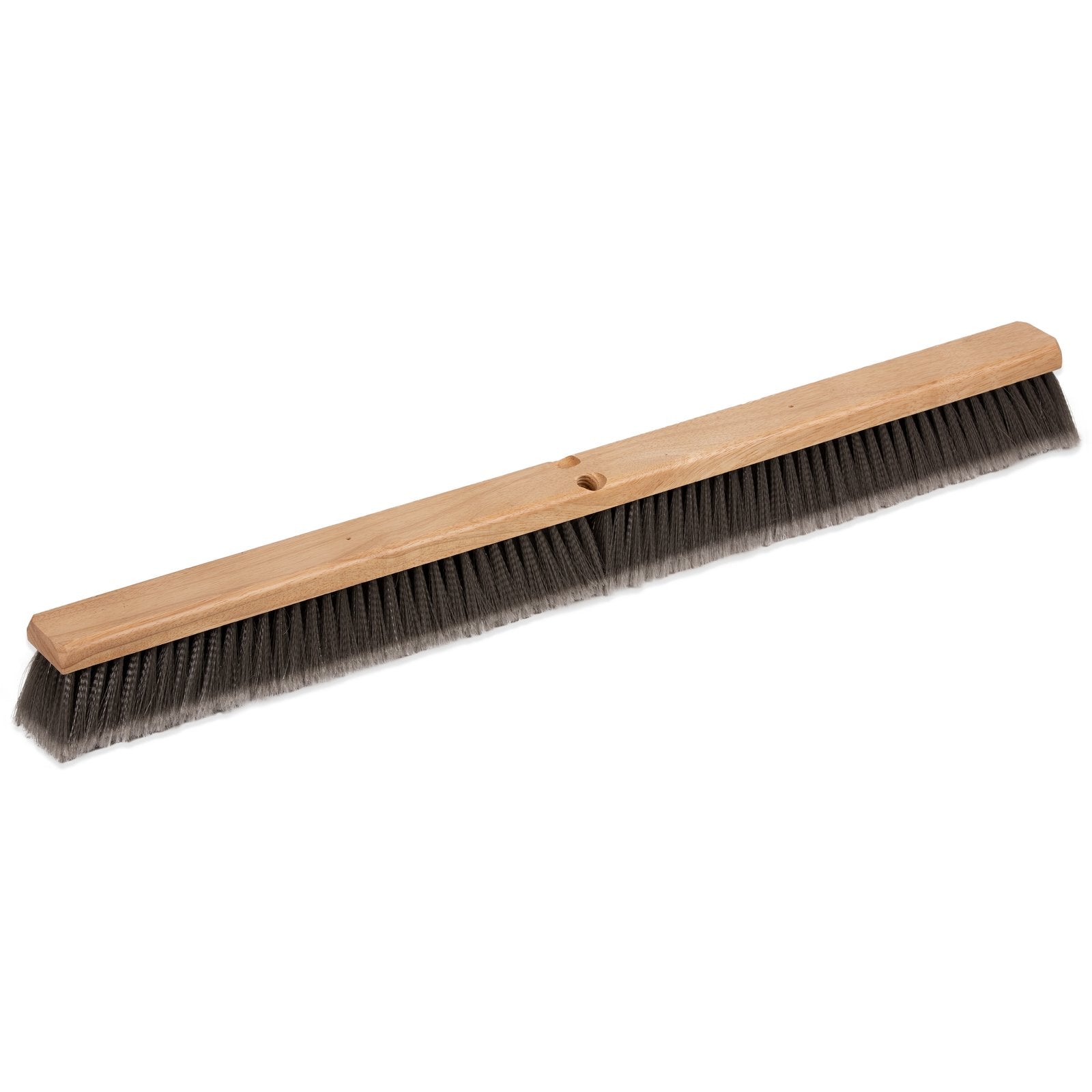 Carlisle 4501623 36" Flo-Pac Hardwood Push Broom Head with Gray Polypropylene Flagged Bristle