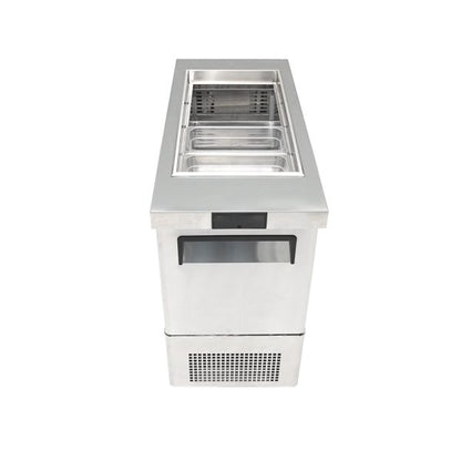 Atosa MSF17GR-NTCV 17" Sandwich Prep Table with Night Cover and 2" Casters Standard