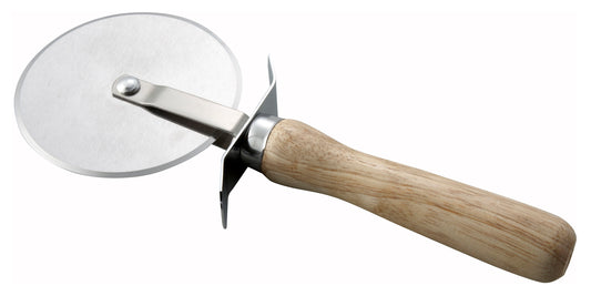 Winco PWC-4 4" Wooden Handle Pizza Cutter