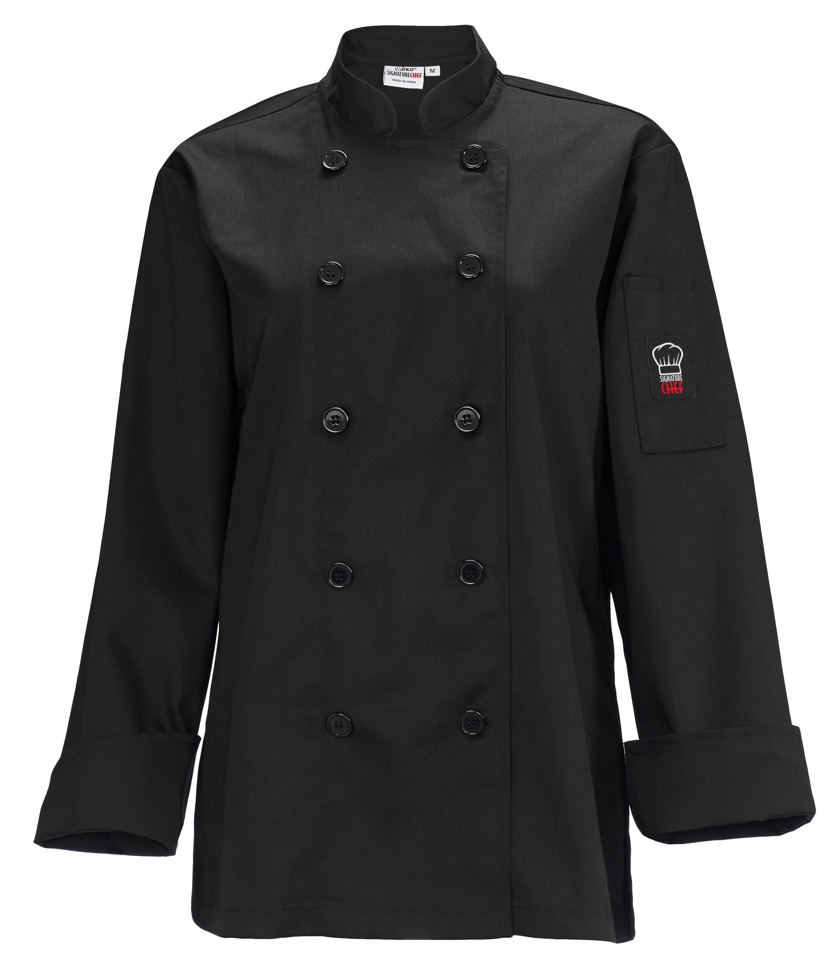 Winco UNF-7KL Large Black Women's Jacket