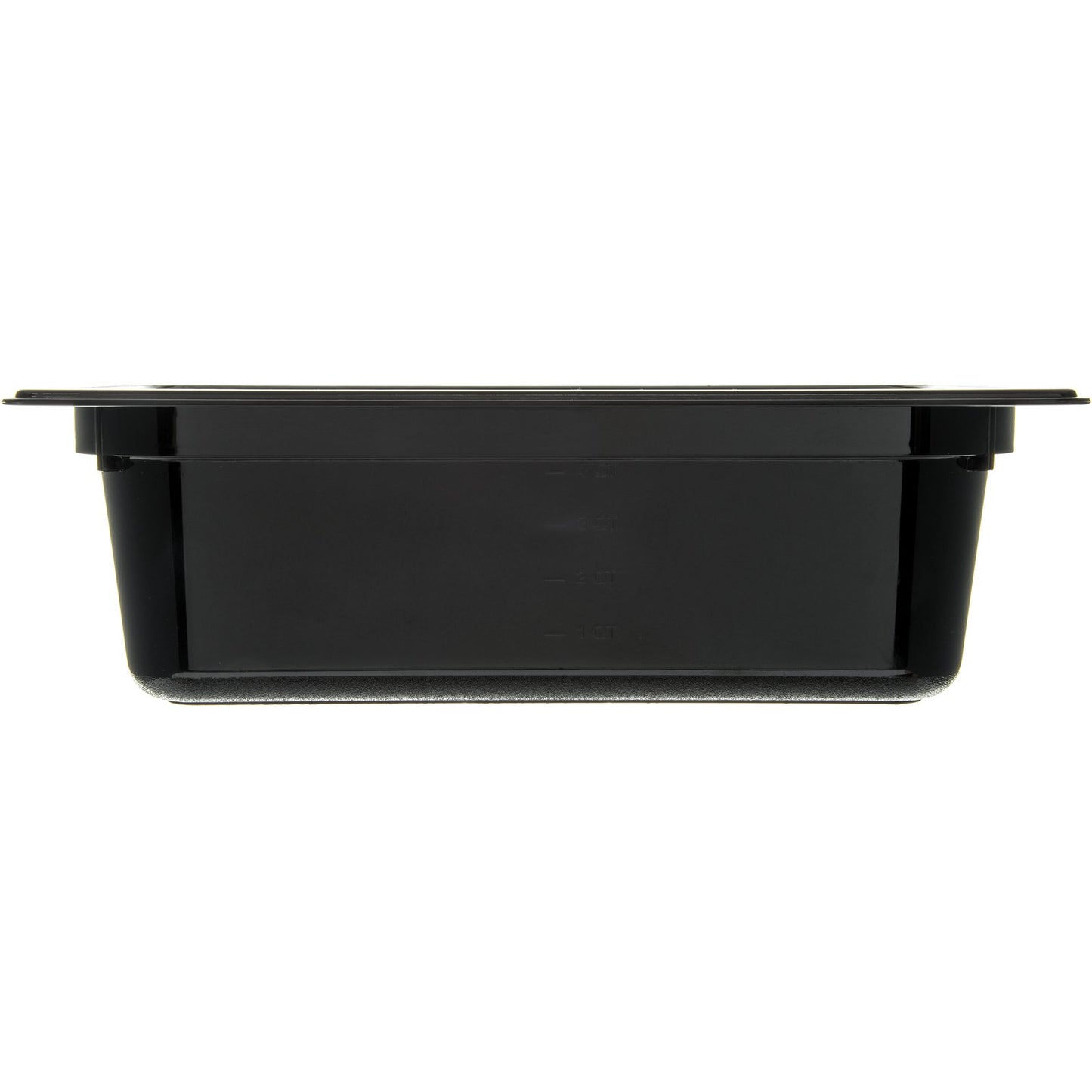 Carlisle 10221B03 1/2 Size Black Polycarbonate StorPlus Food Pan, 4" Deep