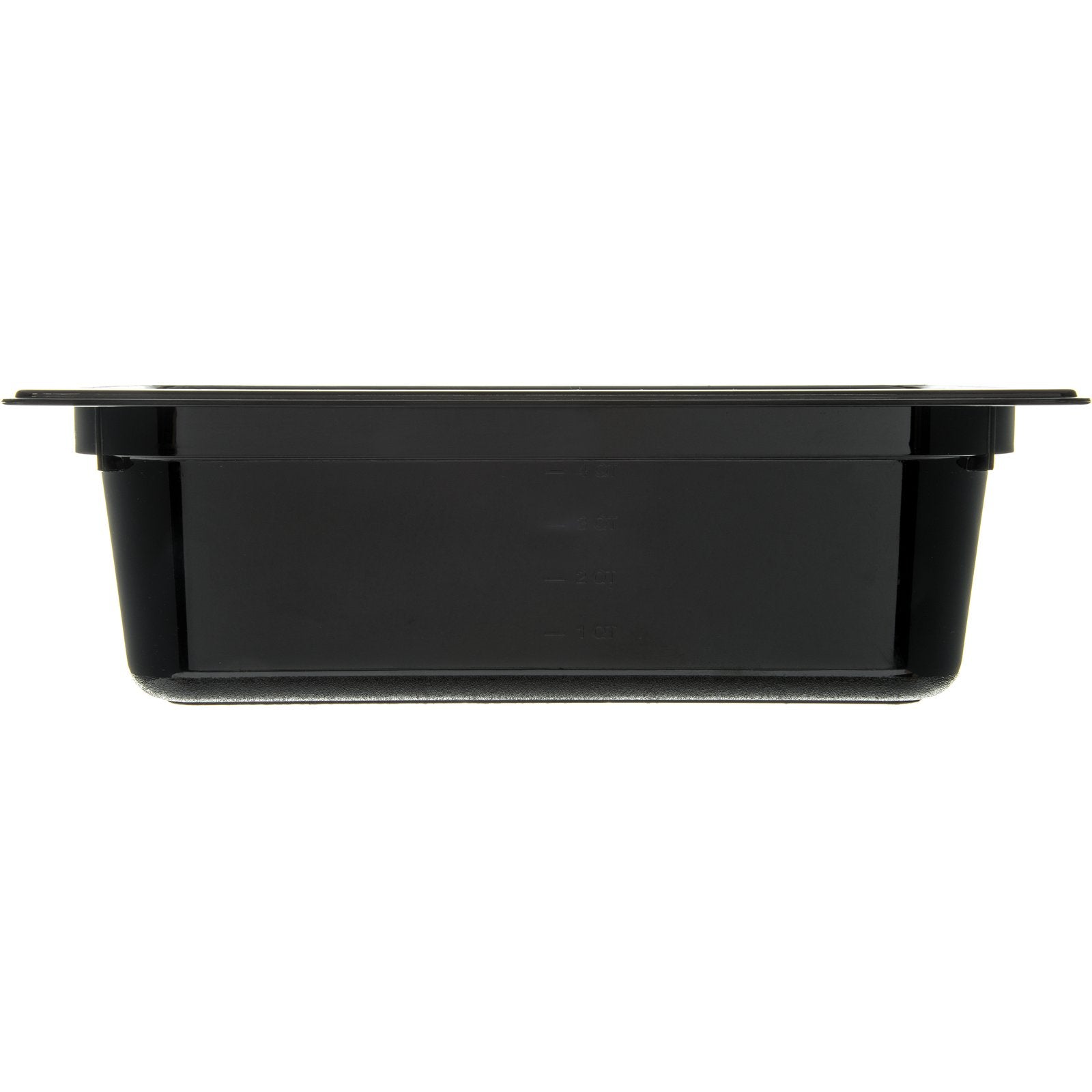 Carlisle 10221B03 1/2 Size Black Polycarbonate StorPlus Food Pan, 4" Deep