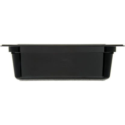 Carlisle 10221B03 1/2 Size Black Polycarbonate StorPlus Food Pan, 4" Deep