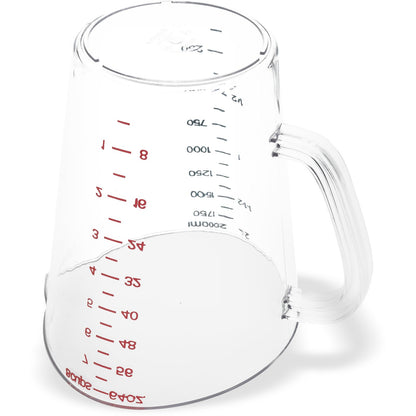 Carlisle 4314407 1/2 gal Clear Polycarbonate Commercial Measuring Cup