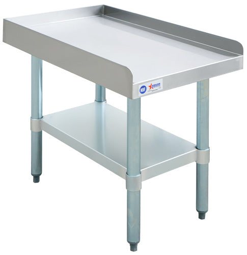Omcan 22056 30" x 18" Stainless Steel Equipment Stand with Galvanized Undershelf and Legs