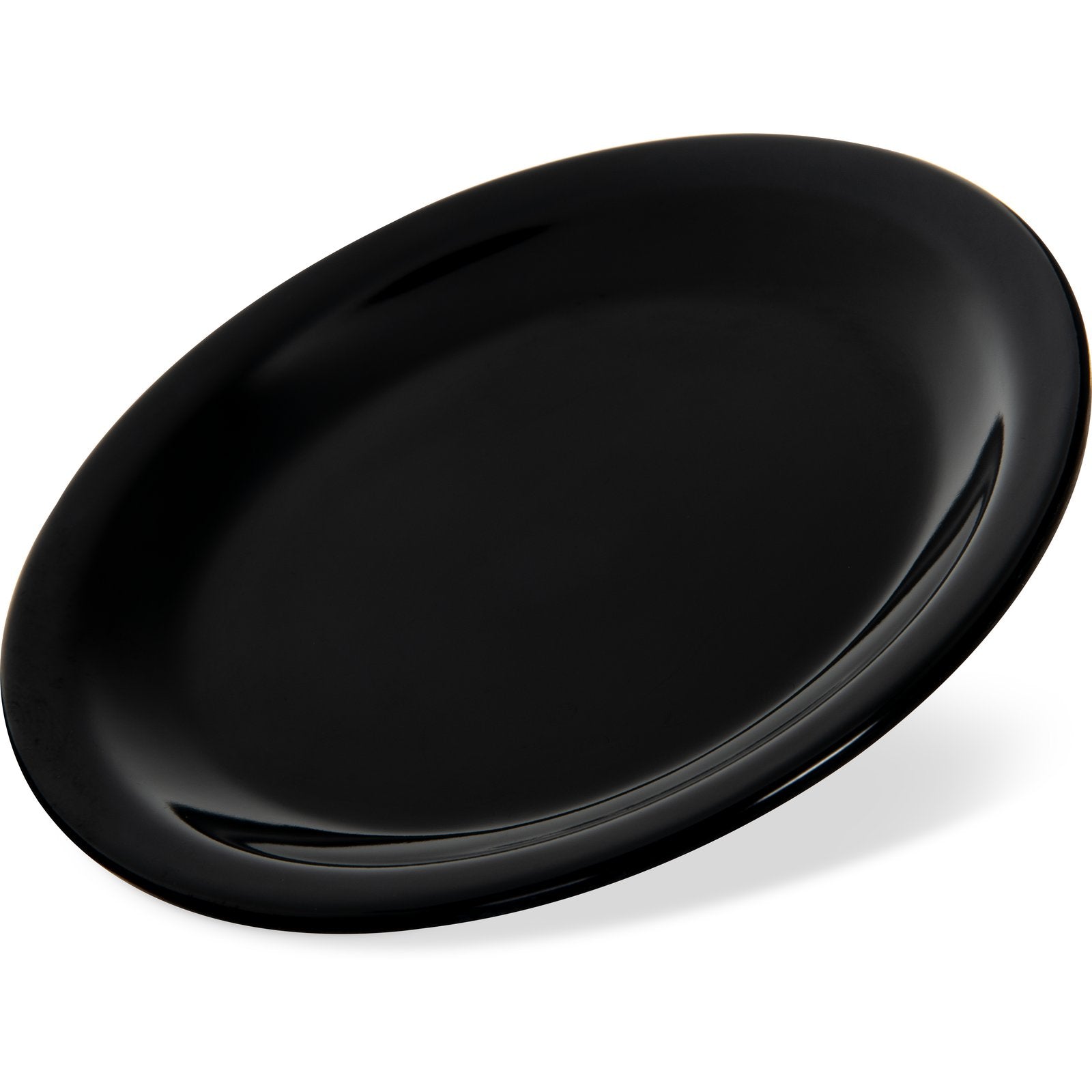 Carlisle KL20403 6.5" Black Kingline Melamine Pie Plate