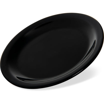 Carlisle KL20403 6.5" Black Kingline Melamine Pie Plate