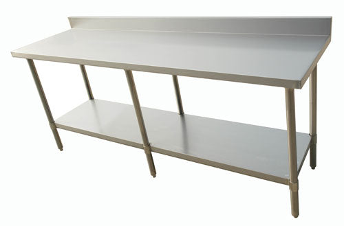 Omcan 44349 30" x 96" All Stainless Steel Work Table with Backsplash