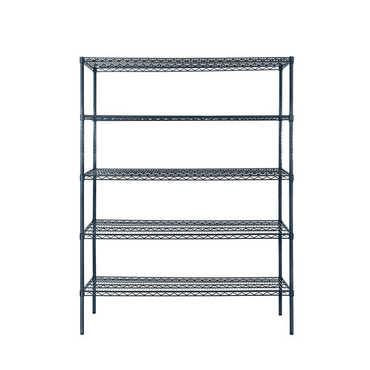 Atosa MWSSE244886 24"x48" Slate Gray 5-Shelf Epoxy Shelving Unit with 86" Post