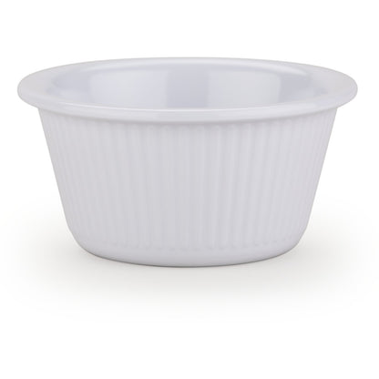 Carlisle S29302 3 oz White Melamine Fluted Ramekin