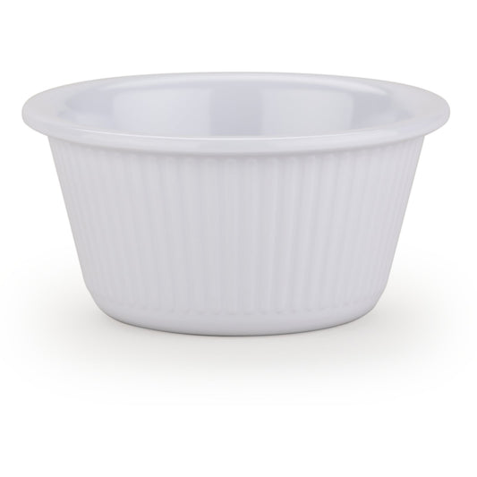 Carlisle S29302 3 oz White Melamine Fluted Ramekin