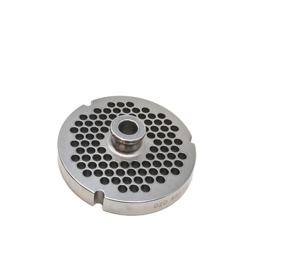 Omcan 23563 #32 Three Notches/Round Stainless Steel Machine Plate with Hub, 6mm (1/4")