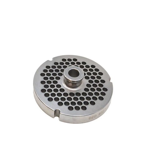 Omcan 23563 #32 Three Notches/Round Stainless Steel Machine Plate with Hub, 6mm (1/4")