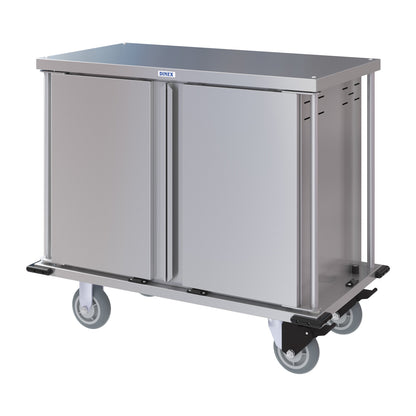 Dinex DXPTQC1T2D10 1 Tray Per Slide 10 Trays Double Door Stainless Steel Totally Quiet Compact Meal Delivery Cart
