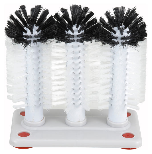 Winco GWB-3 3-Brush Glass Brush Set