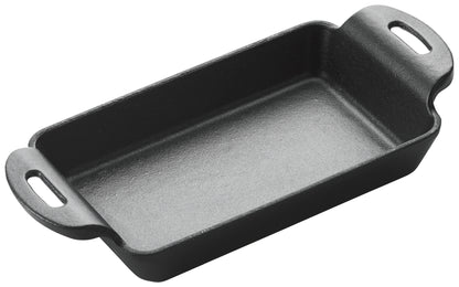 Winco CASM-5RT 10 oz. Matte Black Enamel Mini Cast Iron Induction Server