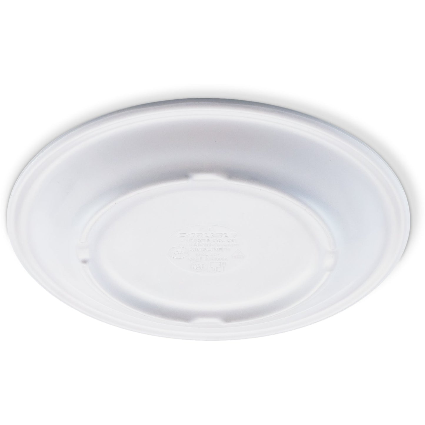 Carlisle KL20402 6.5" White Kingline Melamine Pie Plate