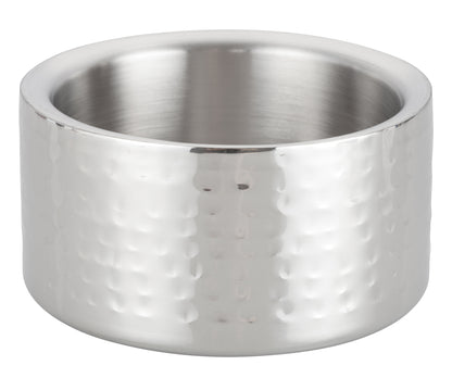 Winco DWCC-5H 5" Hammered Double Wall Wine Coaster, Satin Finish