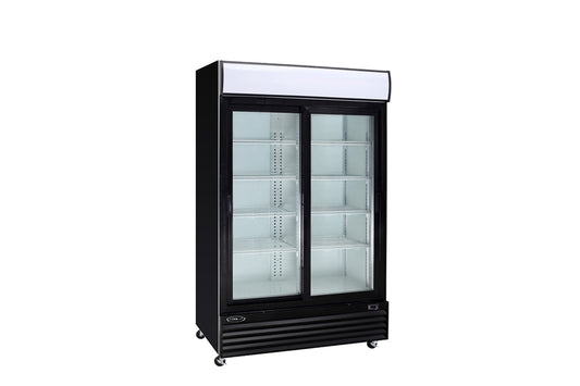 Kool-It KSM-42 52" Double Glass Door Merchandiser Refrigerator