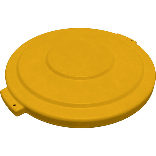 Sparta 84103304 32 Gallon Yellow Round Polyethylene Bronco Waste Bin Trash Container Lid