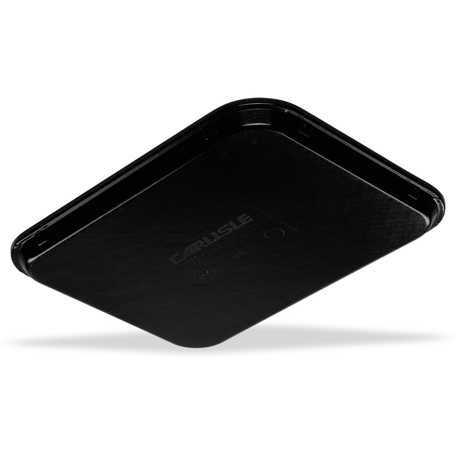 Carlisle 1410FG004 13.75" x 10.6" Black Solid Rectangular Glasteel Tray