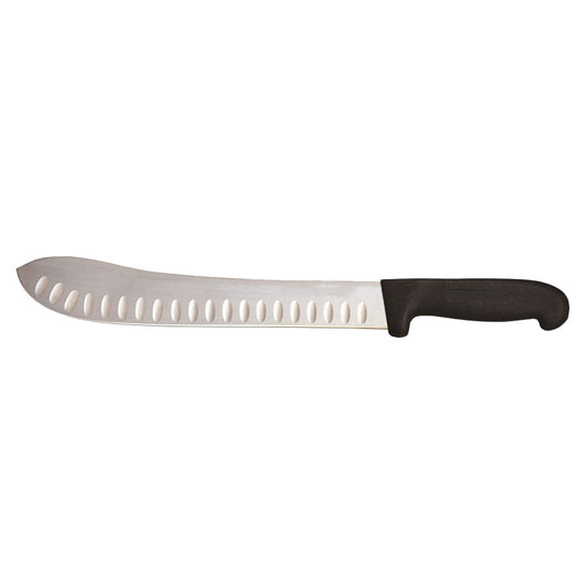 Omcan 12507 11-inch Black Handle English G-Edge Butcher Knife