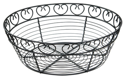 Winco WBKG-10R 10" Black Wire Bread/Fruit Basket