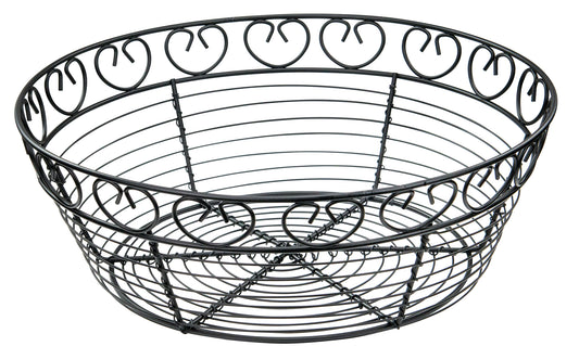 Winco WBKG-10R 10" Black Wire Bread/Fruit Basket