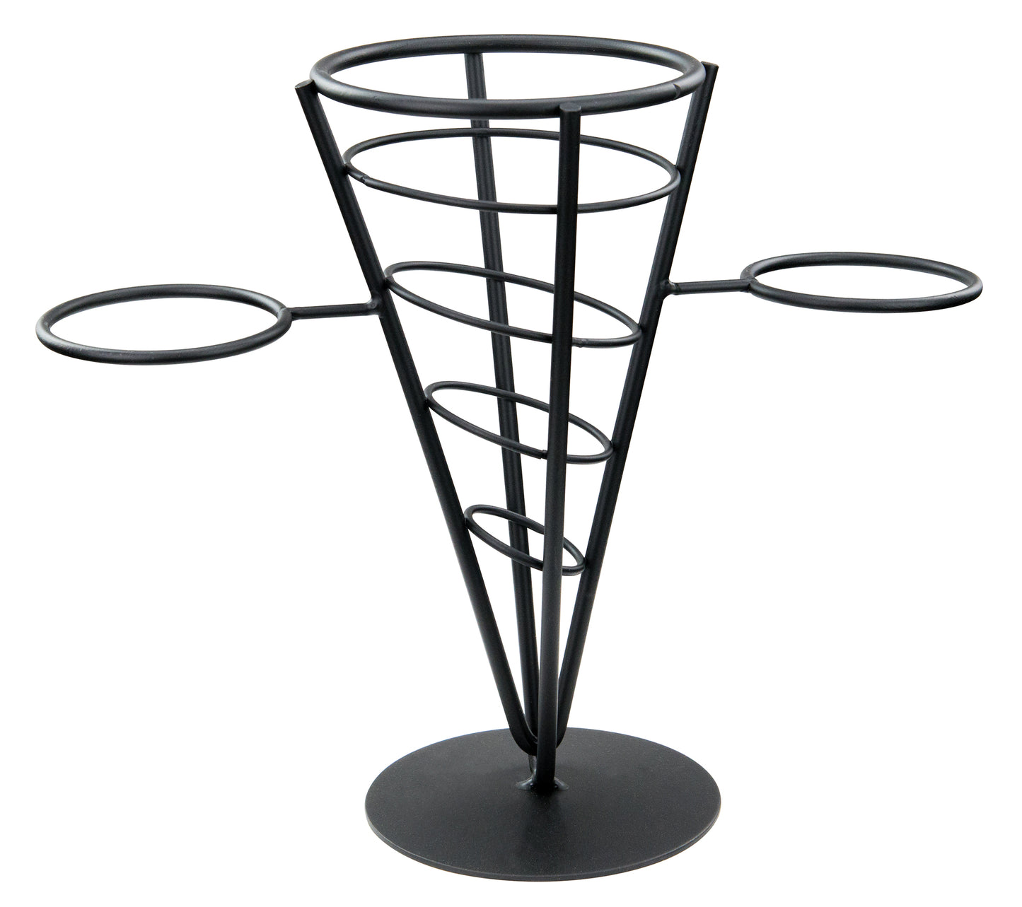 Winco WBKH-5 Black Wire Single Cone French Fry Holder