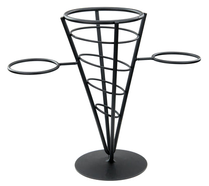 Winco WBKH-5 Black Wire Single Cone French Fry Holder