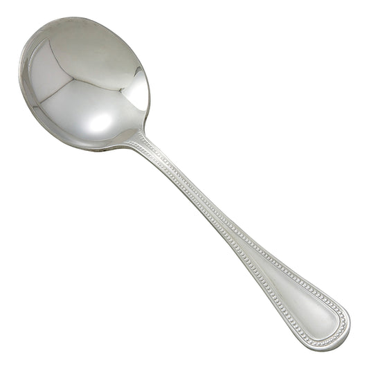 Winco 0036-04 Deluxe Pearl Bouillon Spoon, 18/8 Extra Heavyweight