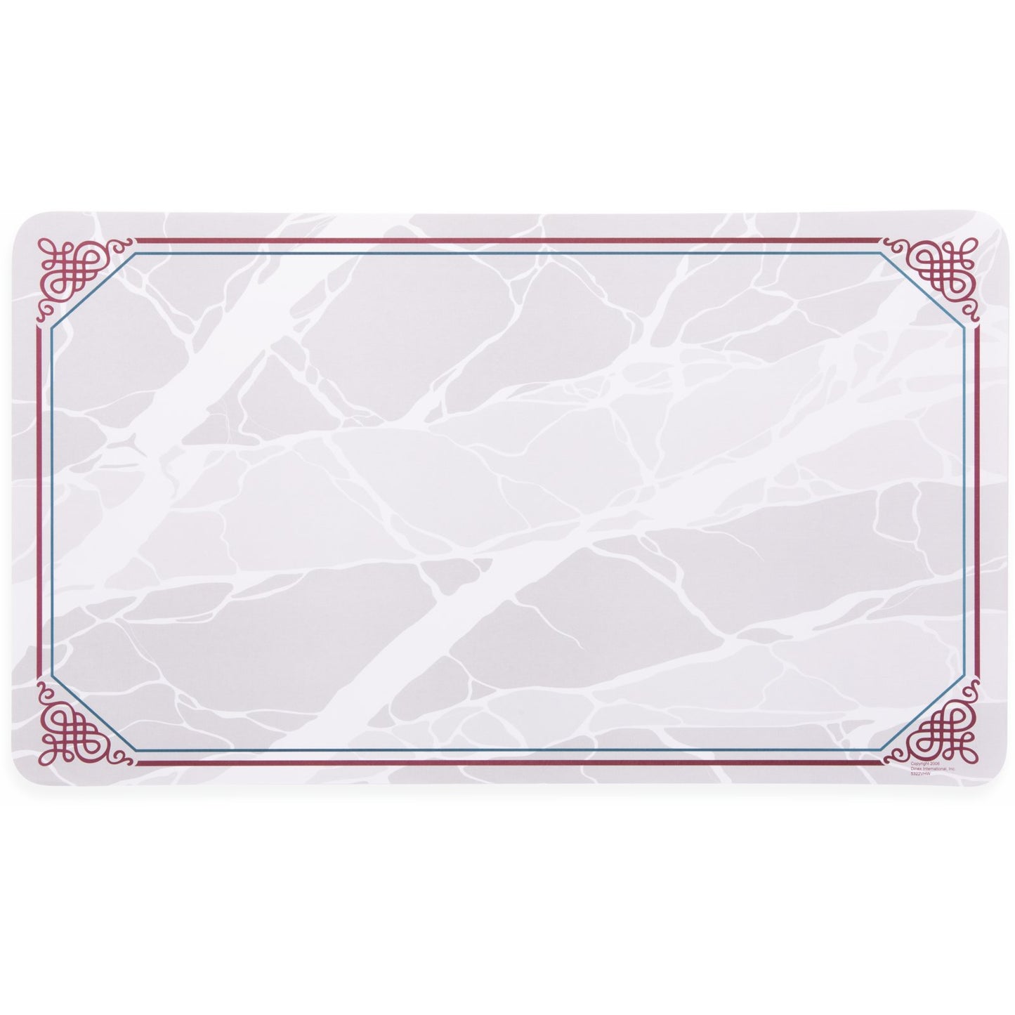 Carlisle DX5322VHW 11-3/8" x 19-1/2" Marbled Elegance II Tray Cover Size: V w/ Straight Edge/Round Corner