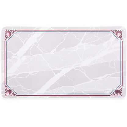 Carlisle DX5322VHW 11-3/8" x 19-1/2" Marbled Elegance II Tray Cover Size: V w/ Straight Edge/Round Corner