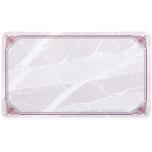 Carlisle DX5322VHW 11-3/8" x 19-1/2" Marbled Elegance II Tray Cover Size: V w/ Straight Edge/Round Corner