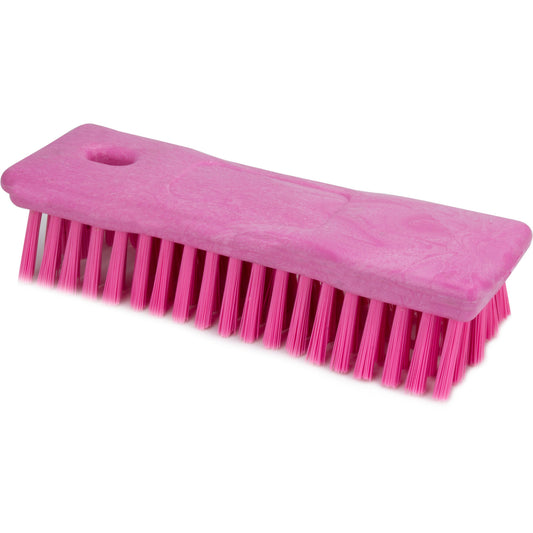 Carlisle 42024EC26 8" Pink Comfort Grip Hand Scrub Brush