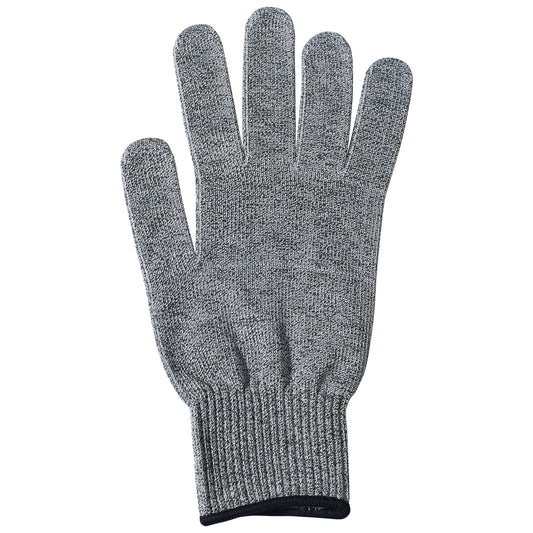 Winco GCRA-XL Extra Large Gray Cut Resistant Glove, Black Wristband