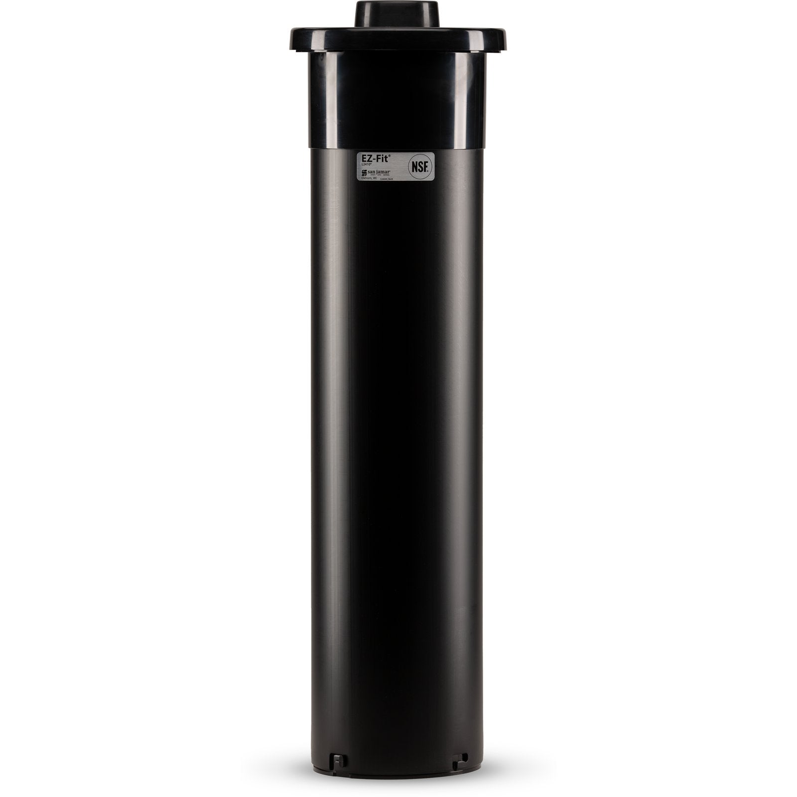 San Jamar L2410 Large Black EZ-FIT Hot Lid Dispenser
