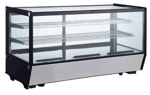 Omcan 47279 48-inch Square Glass Countertop Refrigerated Showcase