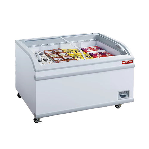 New Air NIF-56-CG 56" Curved Glass Island Freezer