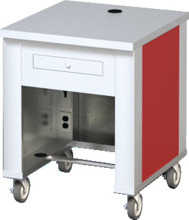 Dinex DXP2CD 30" L x 28" W x 36" H Stainless Steel DineXpress Solid Top Cashier Stand Counter