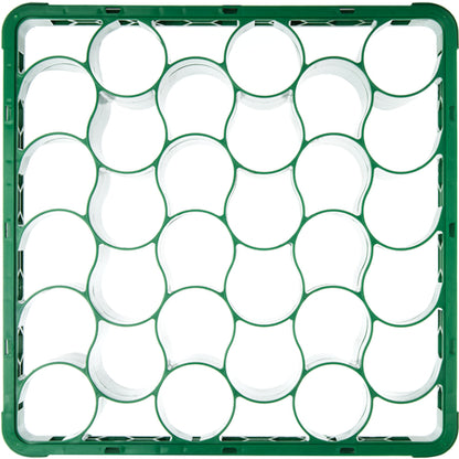 Carlisle REW30LC09 Green 30 Compartment Polypropylene OptiClean NeWave Color-Coded Long Glass Rack Extender