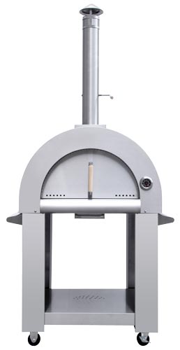 Omcan 43113 32" Stainless Steel Wood Burning Pizza Oven