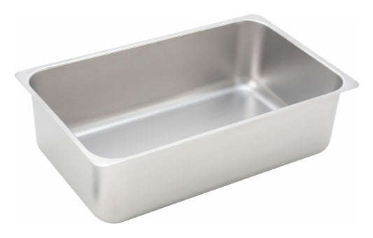 Winco C-WPP Full-size Stainless Steel Flat Edge Spillage Pan, 6" Deep